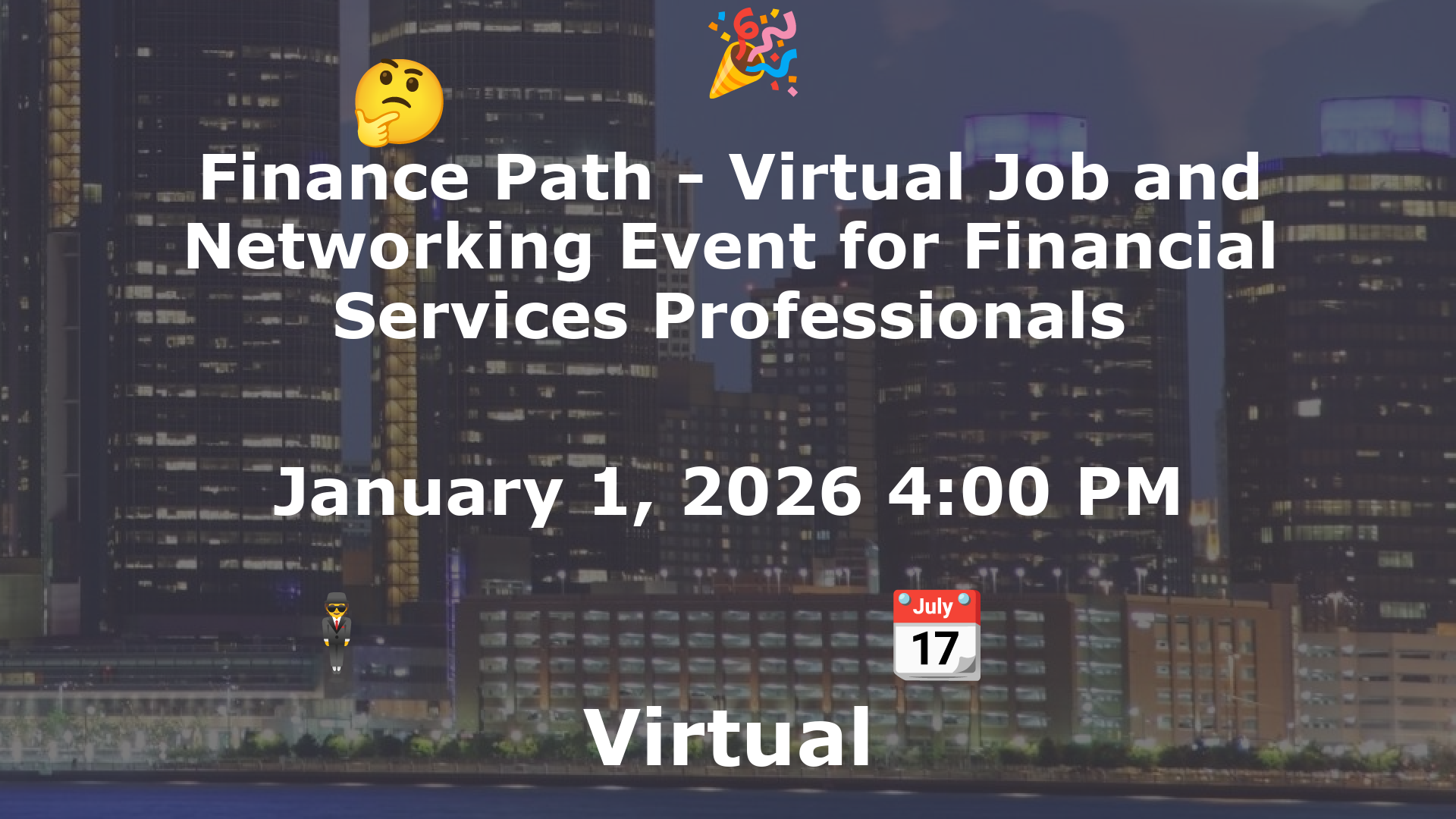 Finance Path - Virtual Job and Networking Event for Financial Services Professionals event image